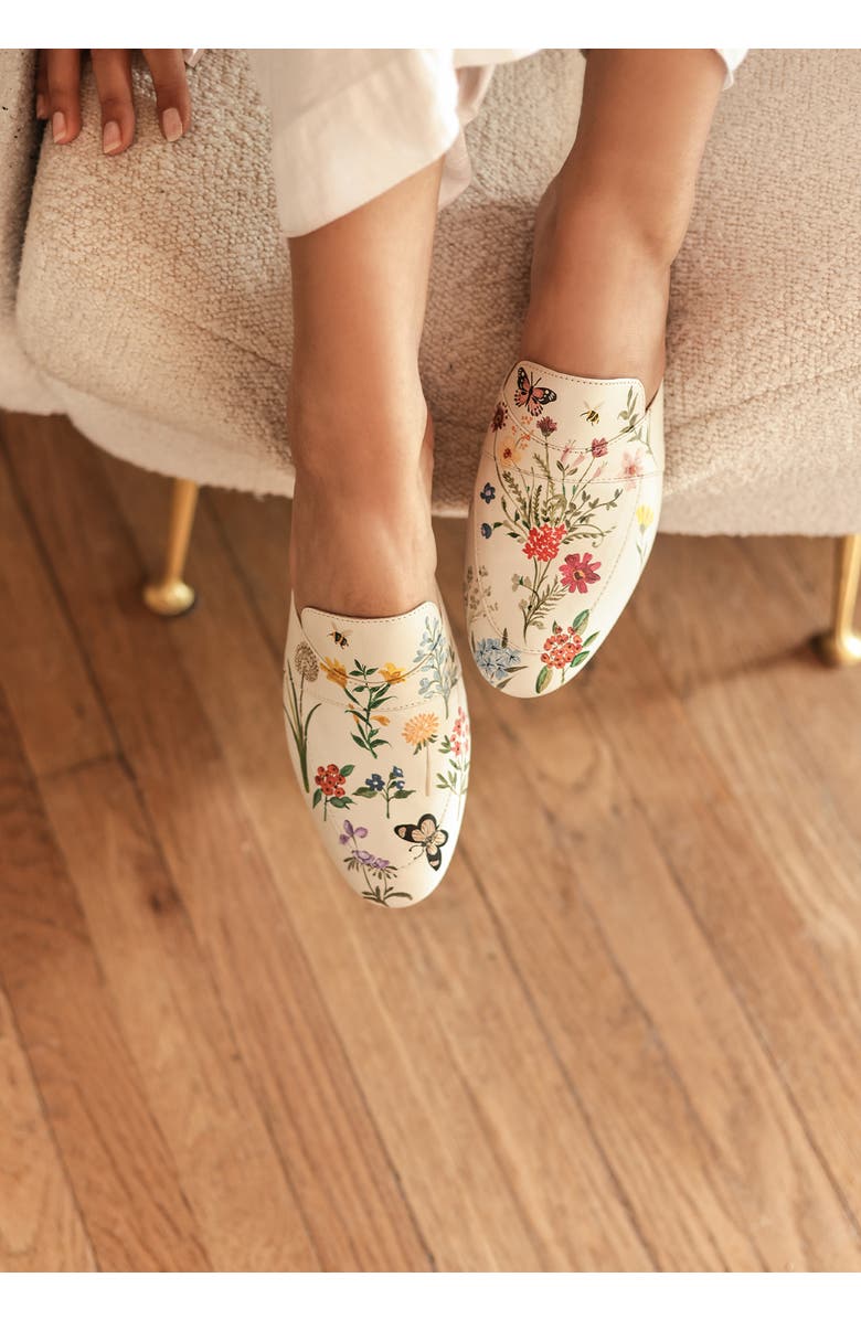 ALEPEL Pressed Flowers Mule, Alternate, color, Pressed Flowers