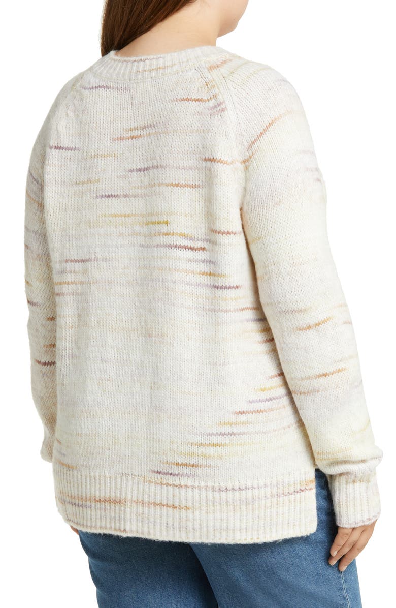 Caslon<sup>®</sup> Space Dye V-Neck Pullover, Alternate, color,