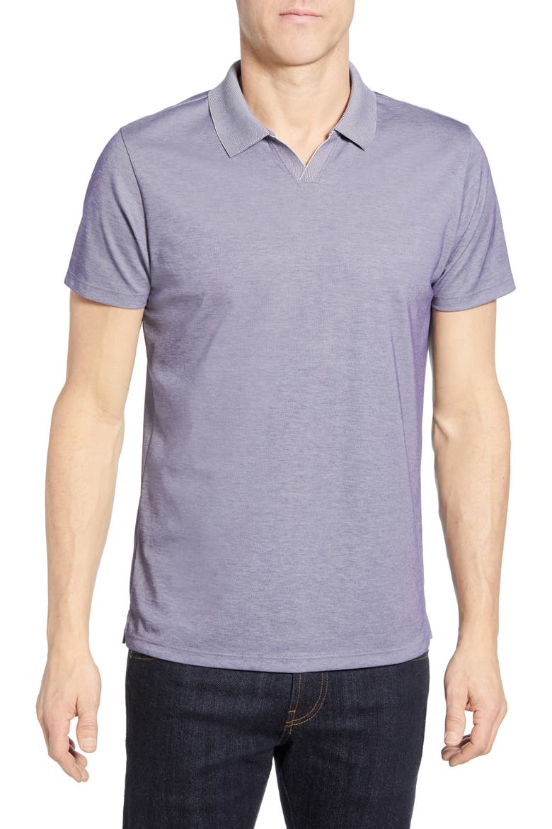 Casey Johnny Collar Polo, Main, color, COOL GRAPE
