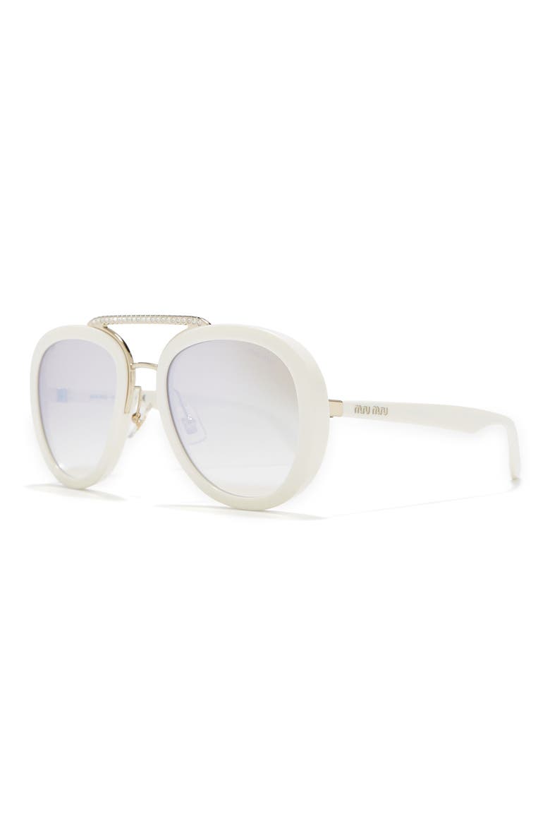 Phantos 53mm Sunglasses, Alternate, color, BROWN MIRROR WHITE