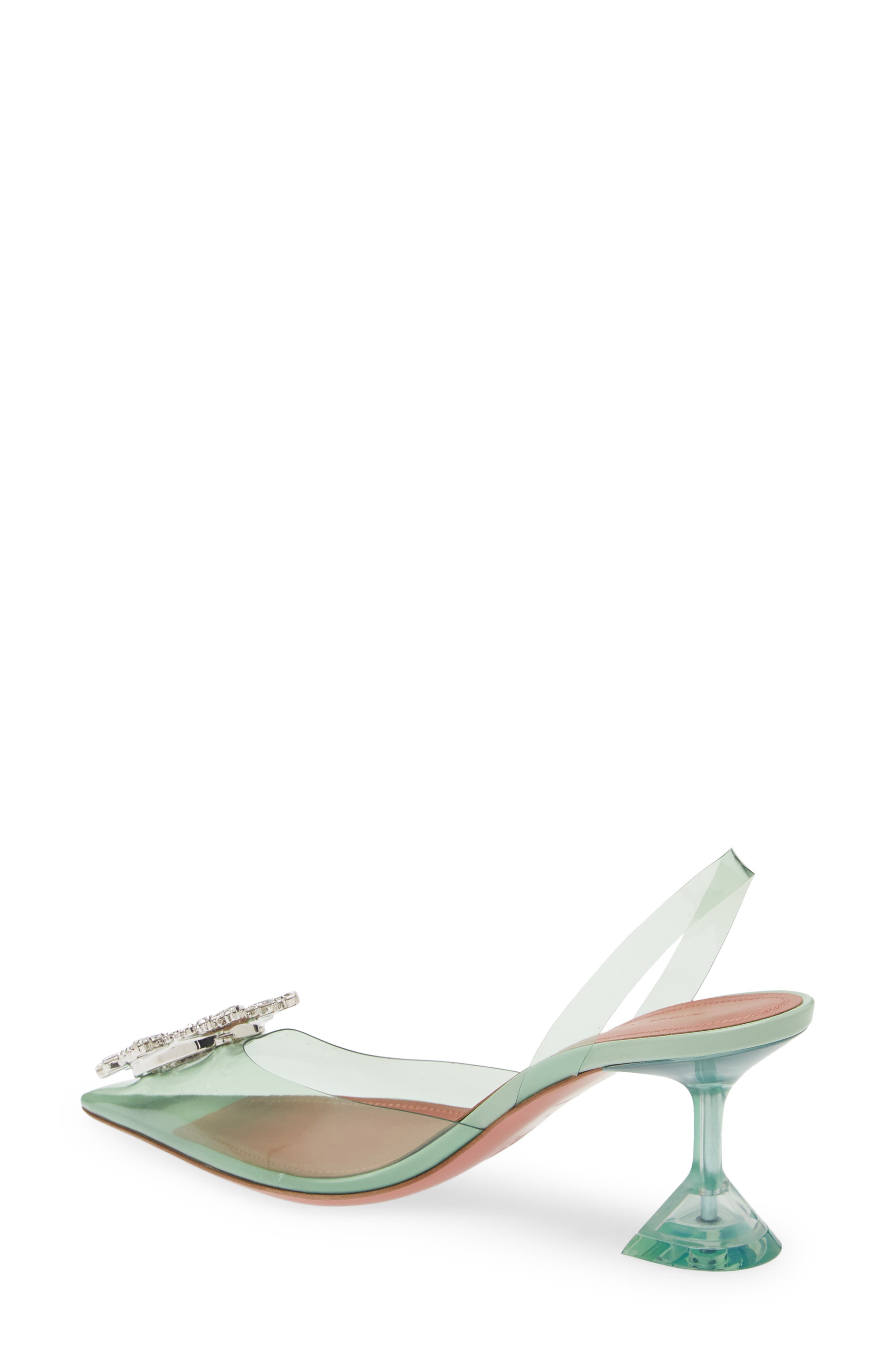 Begum Glass Pointed Toe Slingback Pump, Alternate, color, PVC MINT