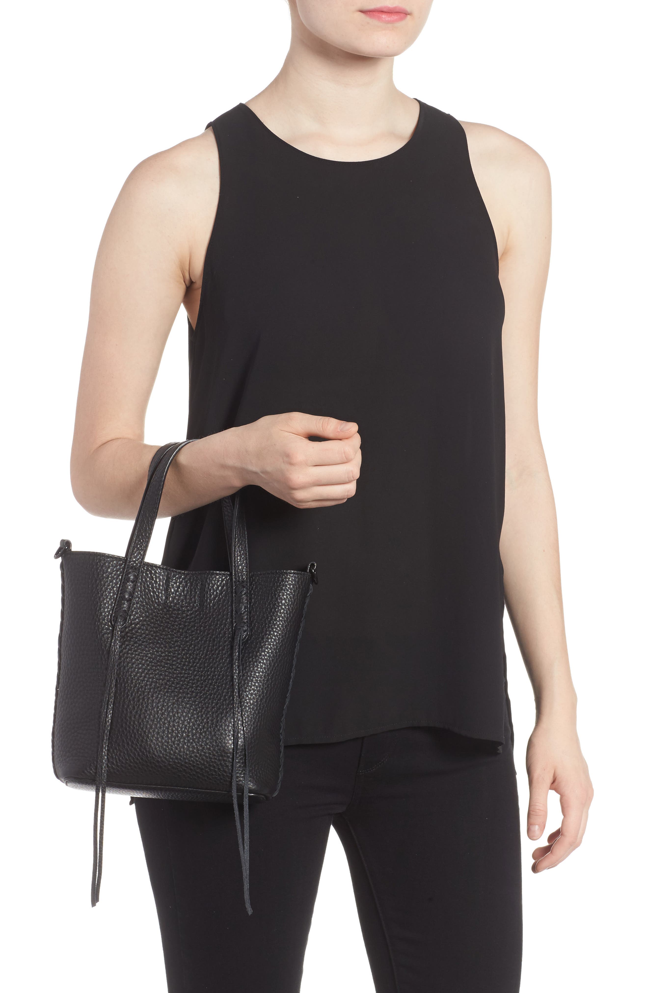 Rebecca Minkoff Mini Leather Tote, Alternate, color, 