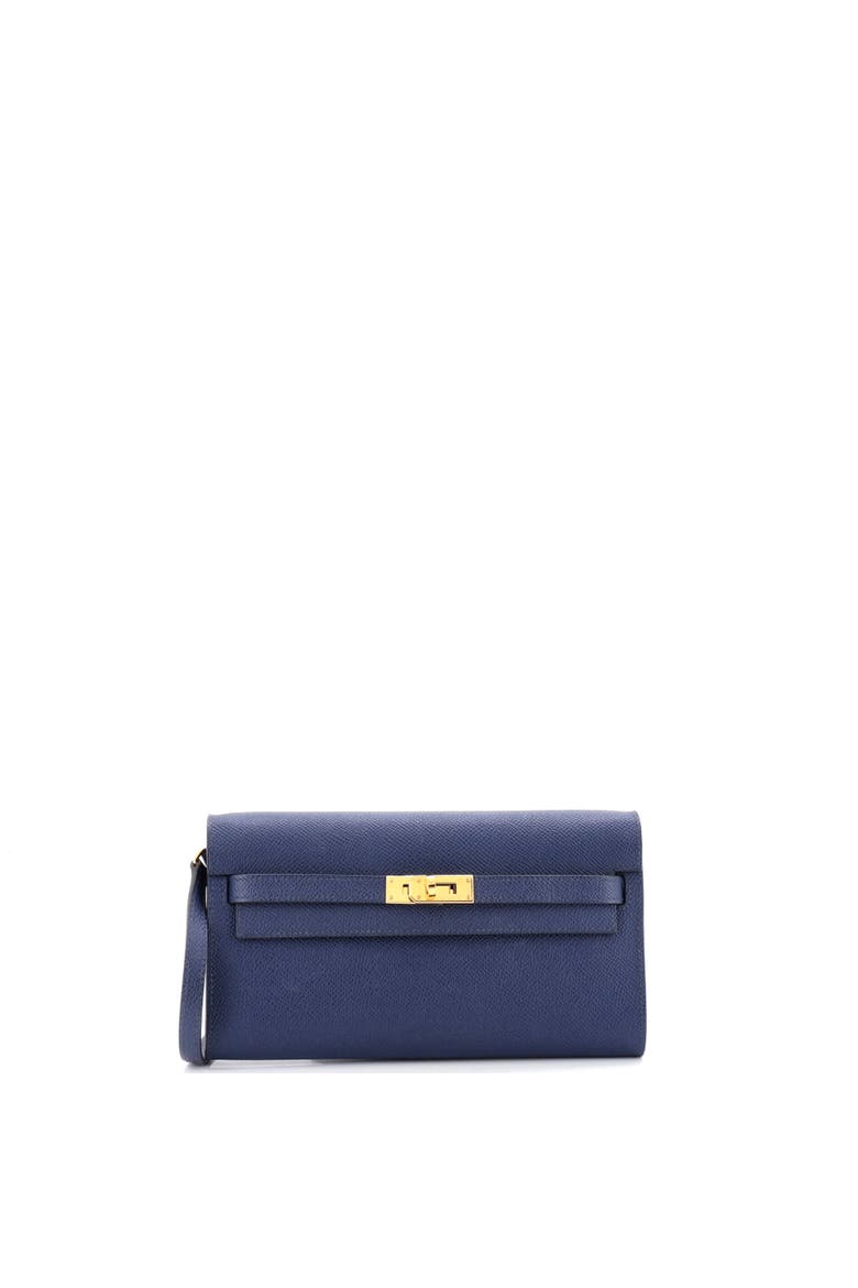 Kelly To Go Wallet Epsom, Main, color, Bleu Saphir