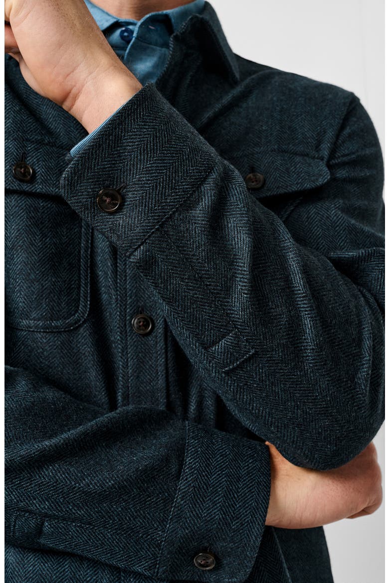 Moore Wool Overshirt, Alternate, color, GREEN