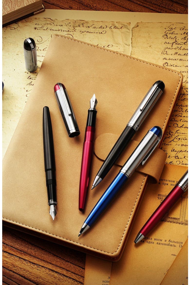 Skyline Red Silver Ballpoint Pen, Alternate, color, Red Silver Trim