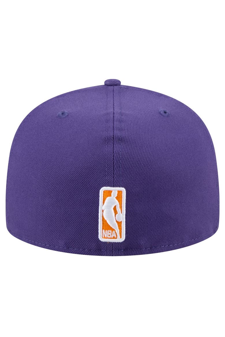 Men's New Era Purple Phoenix Suns Throwback Pennant 59FIFTY Fitted Hat, Alternate, color, Purple