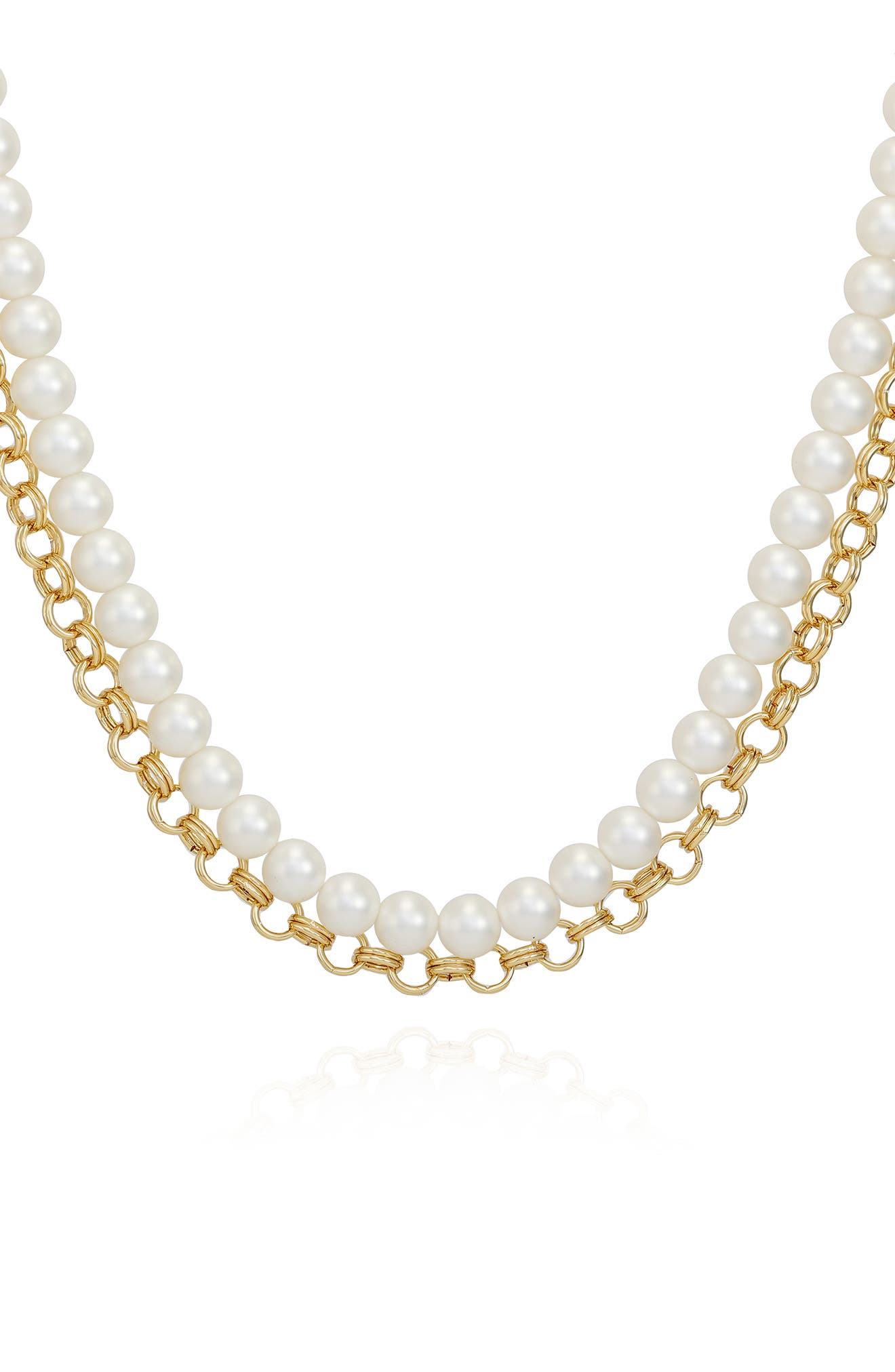 Imitation Pearl Layered Necklace