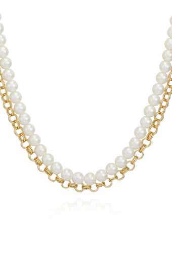 Imitation Pearl Layered Necklace