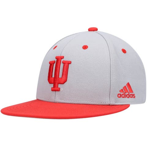 Men's adidas Gray Indiana Hoosiers On-Field Baseball Fitted Hat