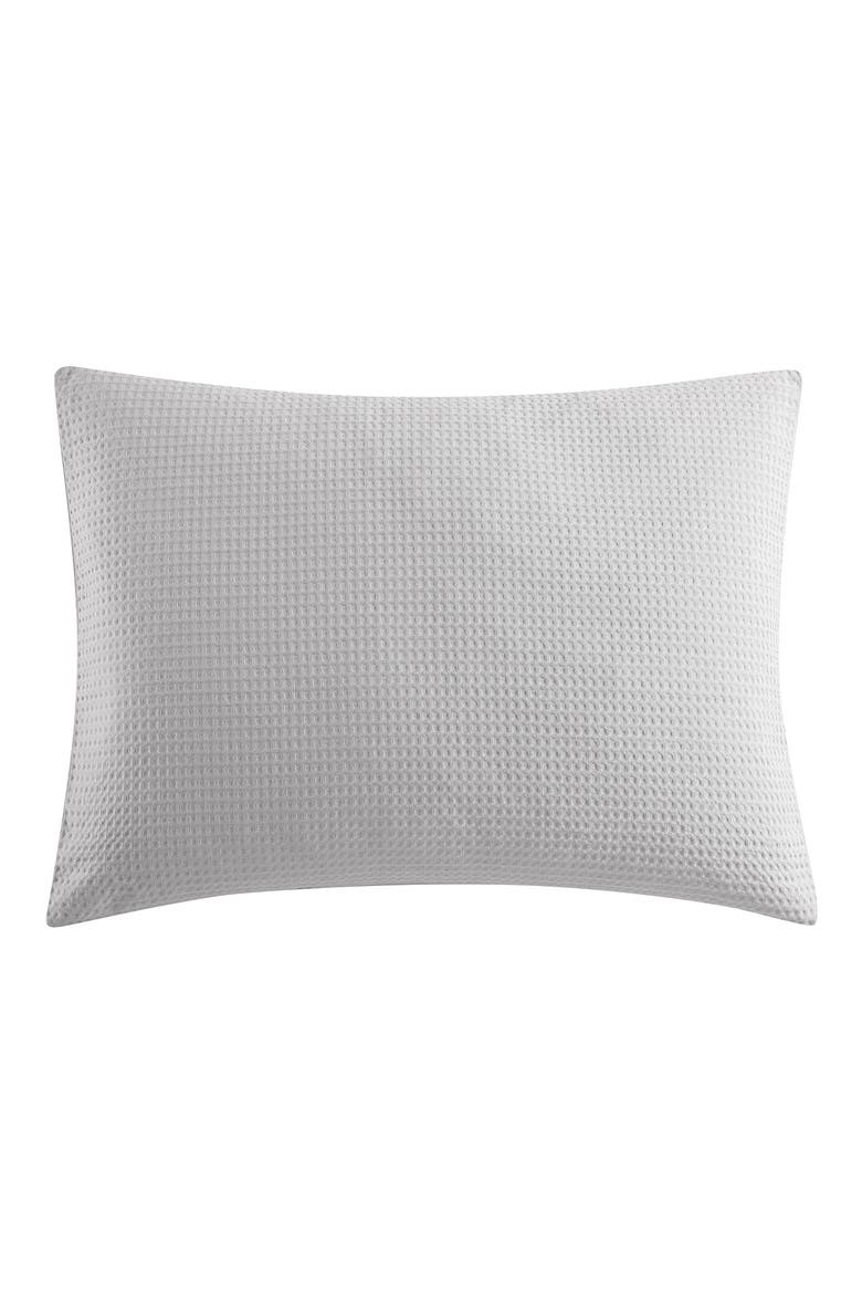 Waffle Piqué Comforter & Shams Set, Alternate, color, MOONLIGHT GREY