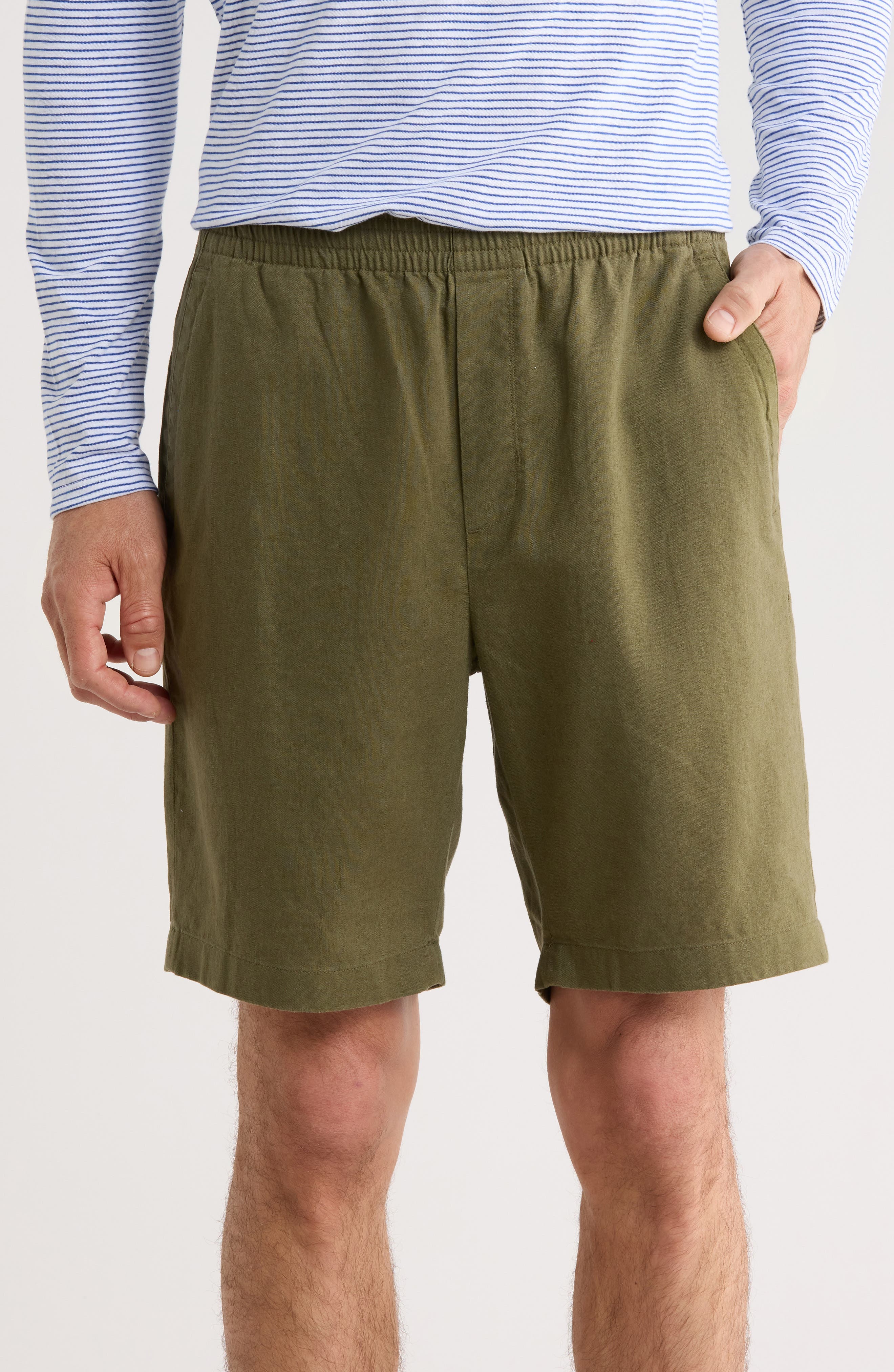 Vince Linen & Cotton Pull-On Shorts