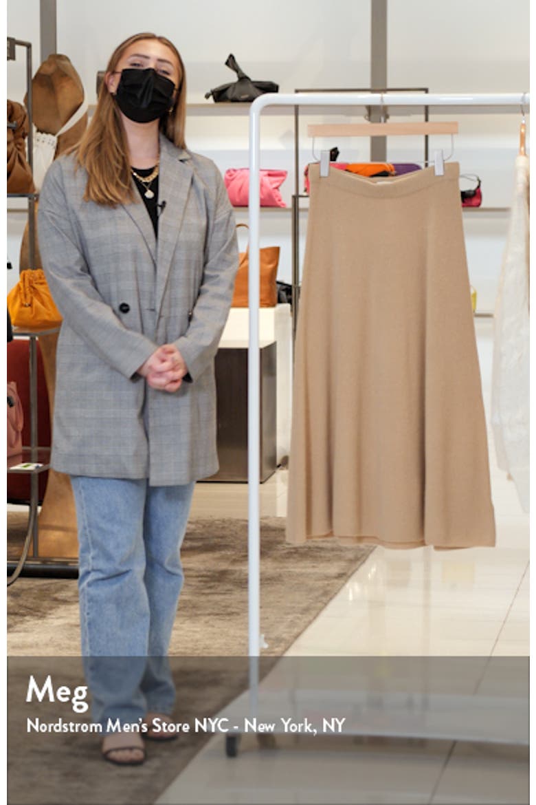 Ribbed Wool & Cashmere Swing Skirt video