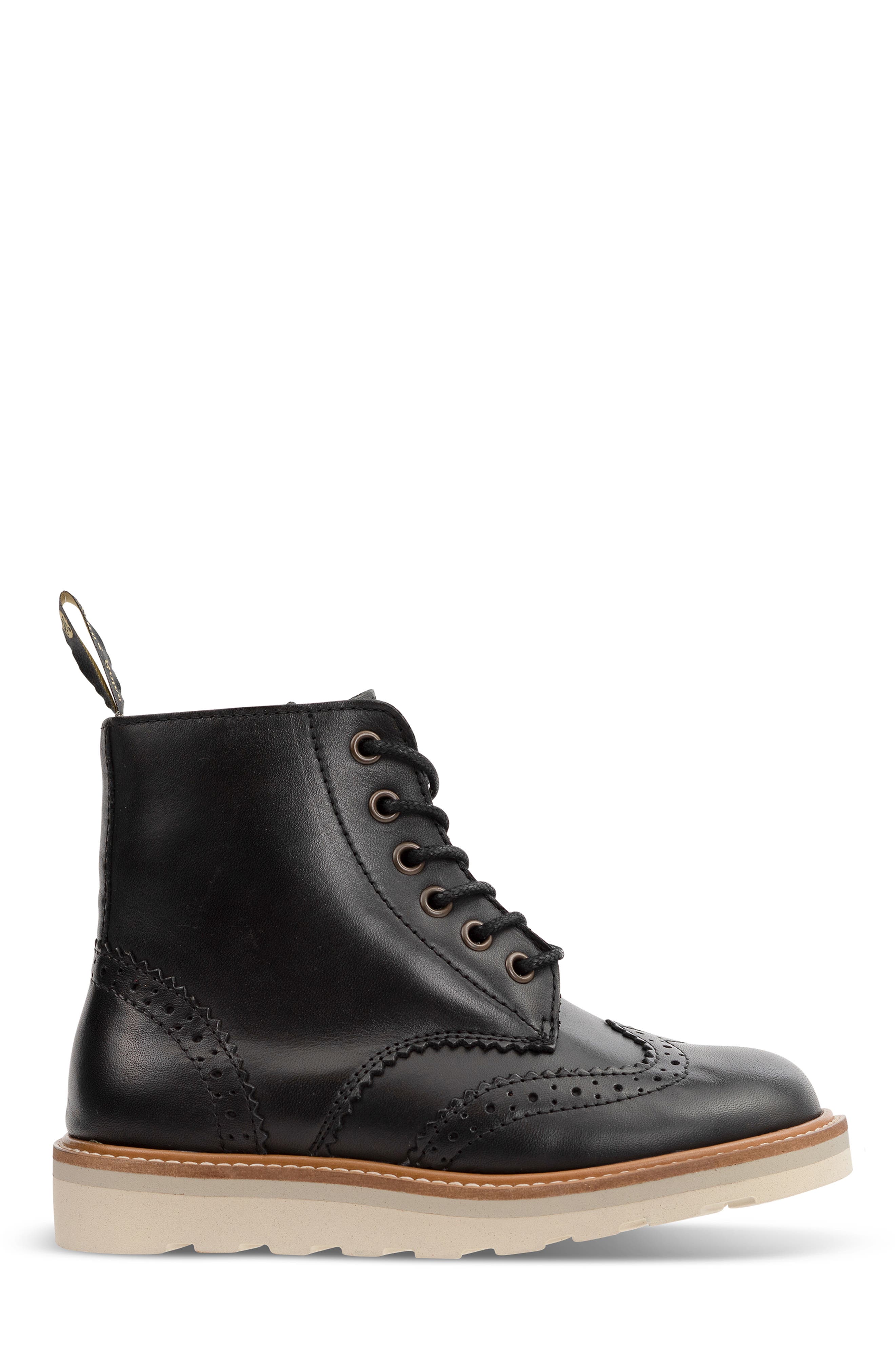 Sidney Kids Brogue Boot, Alternate, color, Black