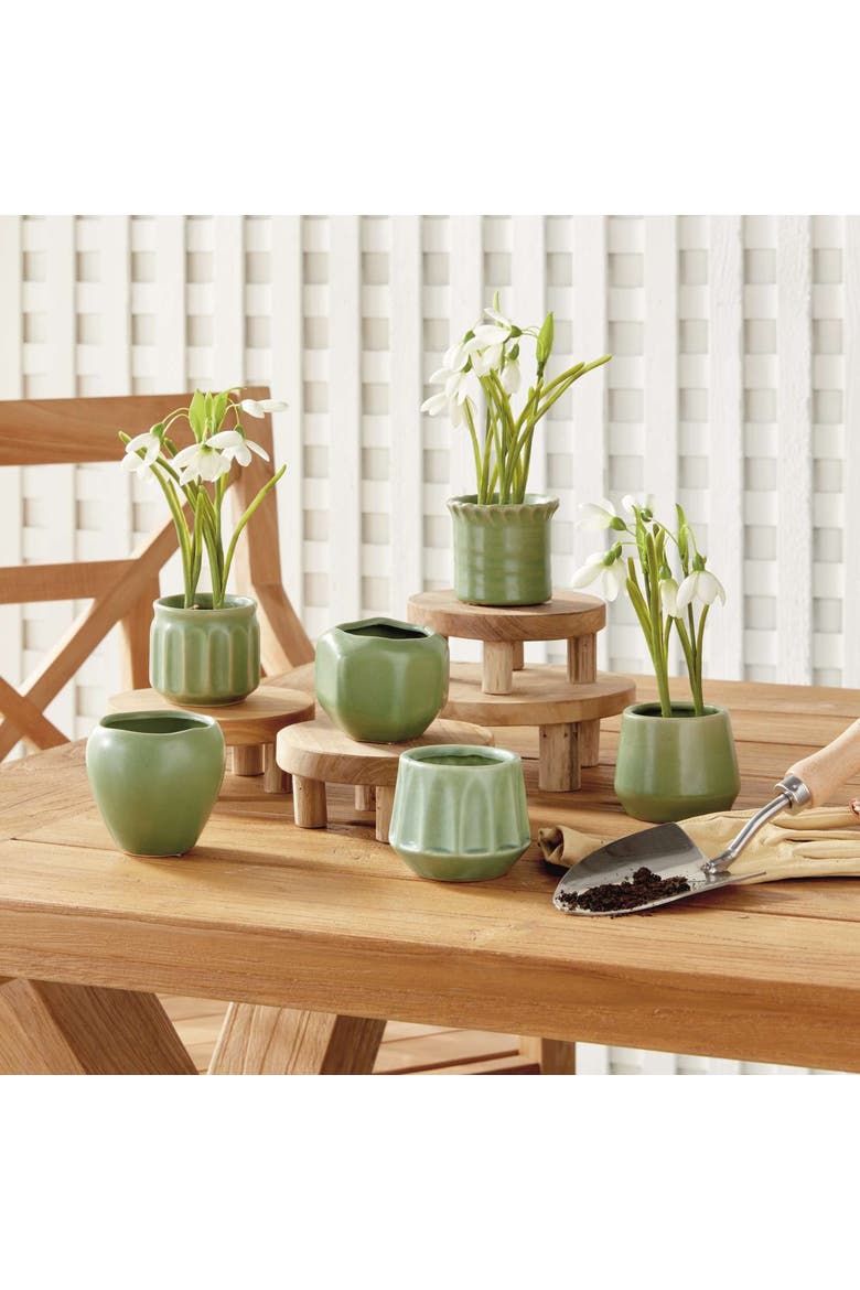 DEZIE MINI POTS Set of 6, Alternate, color, Green