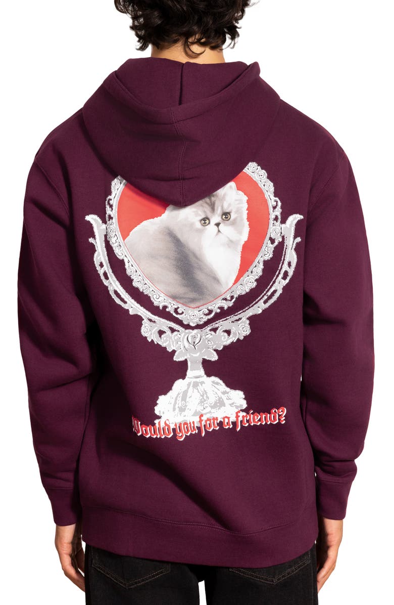 PLEASURES Mirror Hoodie, Alternate, color, Eggplant