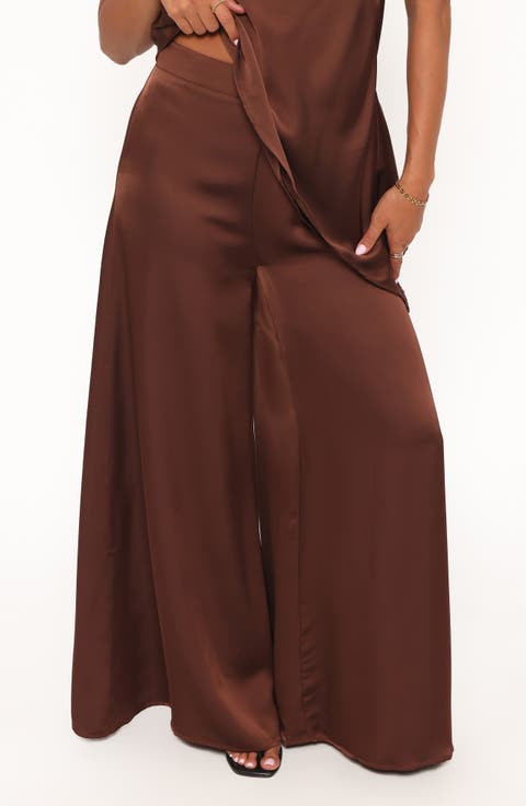 Charmer Wide Leg Satin Pants