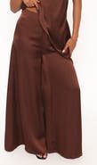Petal & Pup Charmer Wide Leg Satin Pants