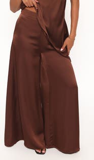 Petal & Pup Charmer Wide Leg Satin Pants