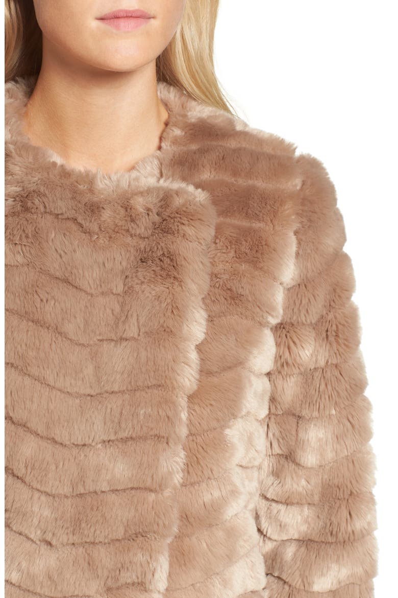BB Dakota McCoy Faux Fur Coat, Alternate, color, CAMEL