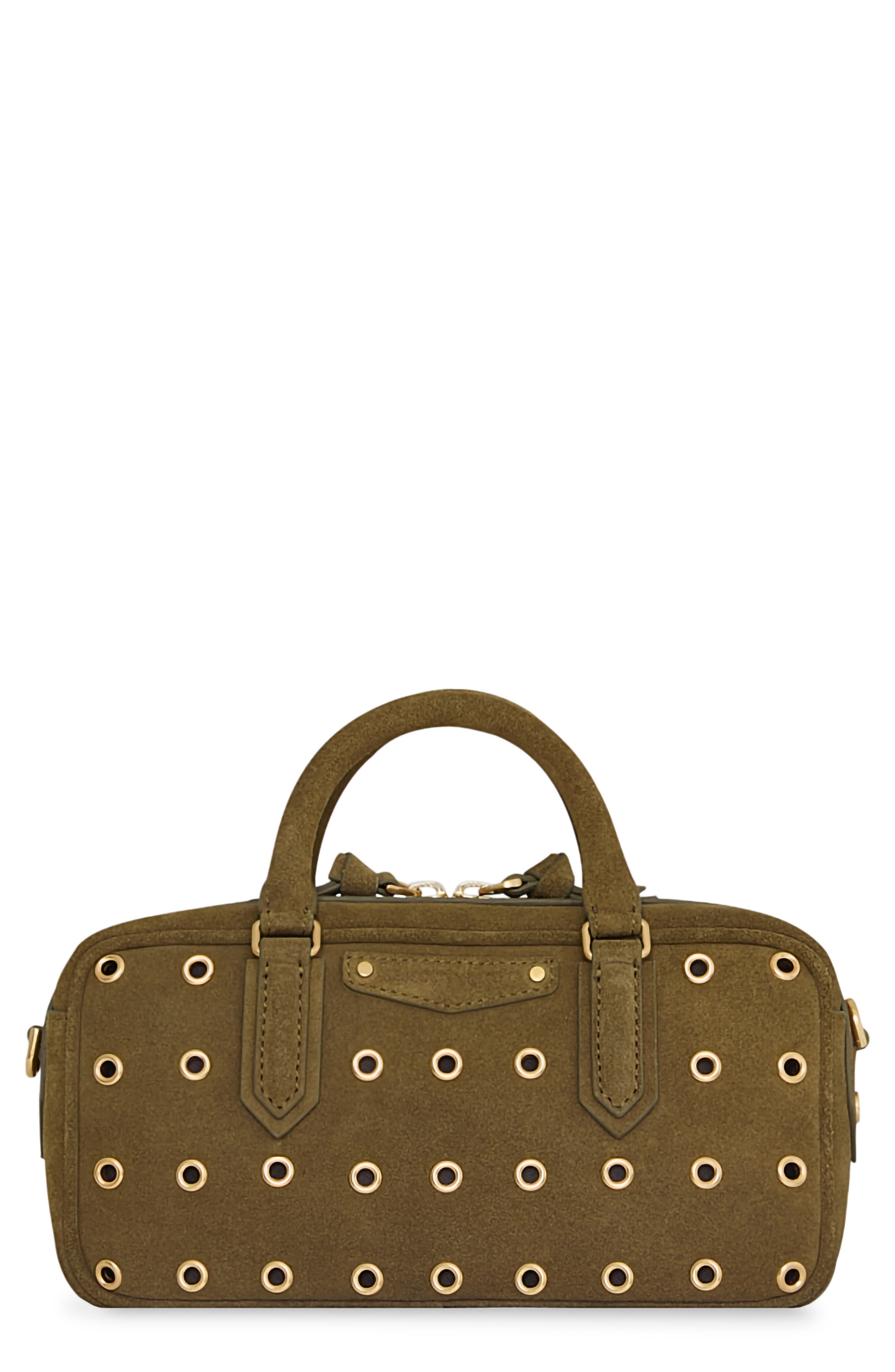 Rebecca Minkoff Industry Grommet Leather Bowler Bag, Main, color, Jungle