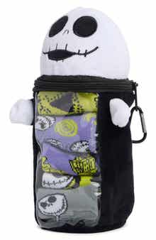 BERKSHIRE FASHIONS Kids' Disney Jack Skellington Assorted 5-Pack Socks with Reusable Pouch