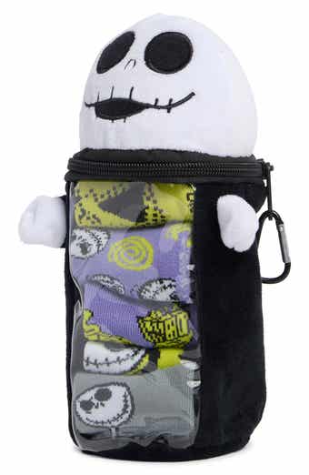 BERKSHIRE FASHIONS Kids' Disney Jack Skellington Assorted 5-Pack Socks with Reusable Pouch