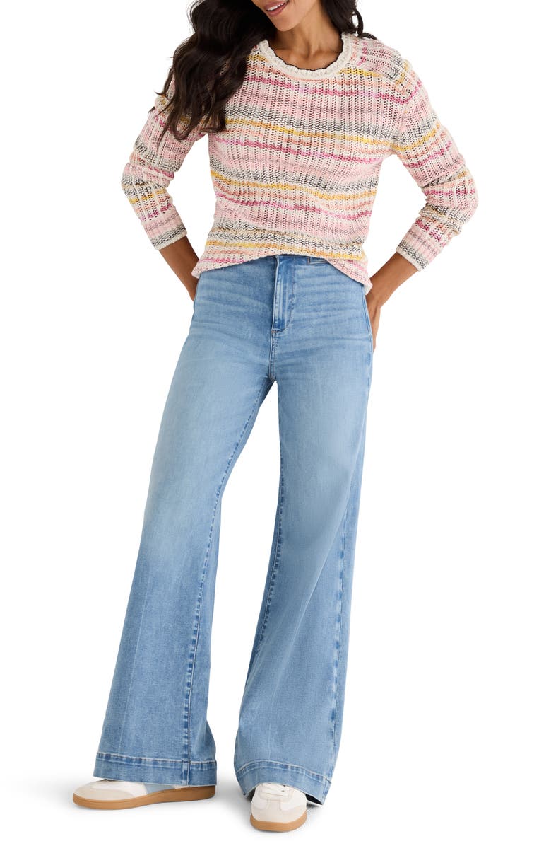 NIC+ZOE Stripe Sweater, Alternate, color, Pink Multi