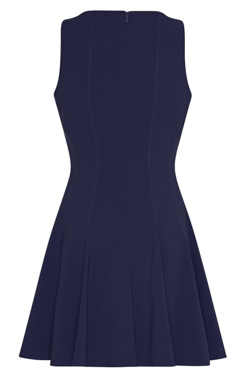 Milly Sleeveless Fit & Flare Minidress In Blue