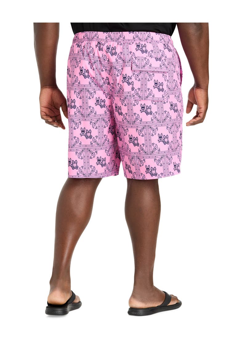 Big & Tall Luke Allover Swim Trunks, Alternate, color, PINK