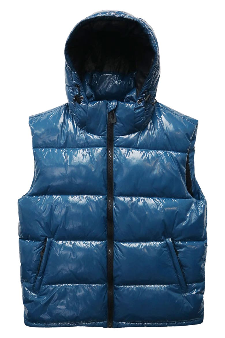 Ledger Hooded Puffer Vest, Main, color, PILOT