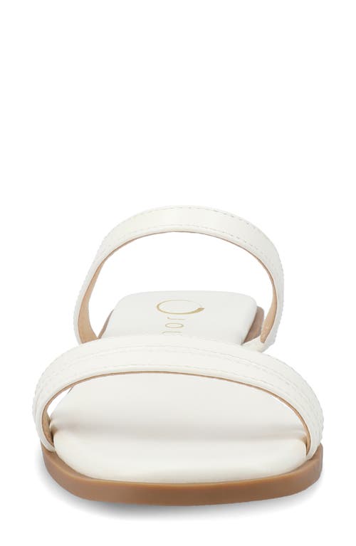 Journee Collection Brisa Slide Sandal In White