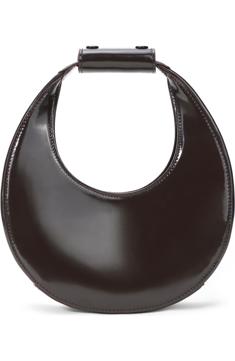 STAUD Mini Moon Leather Bag, Alternate, color, Espresso
