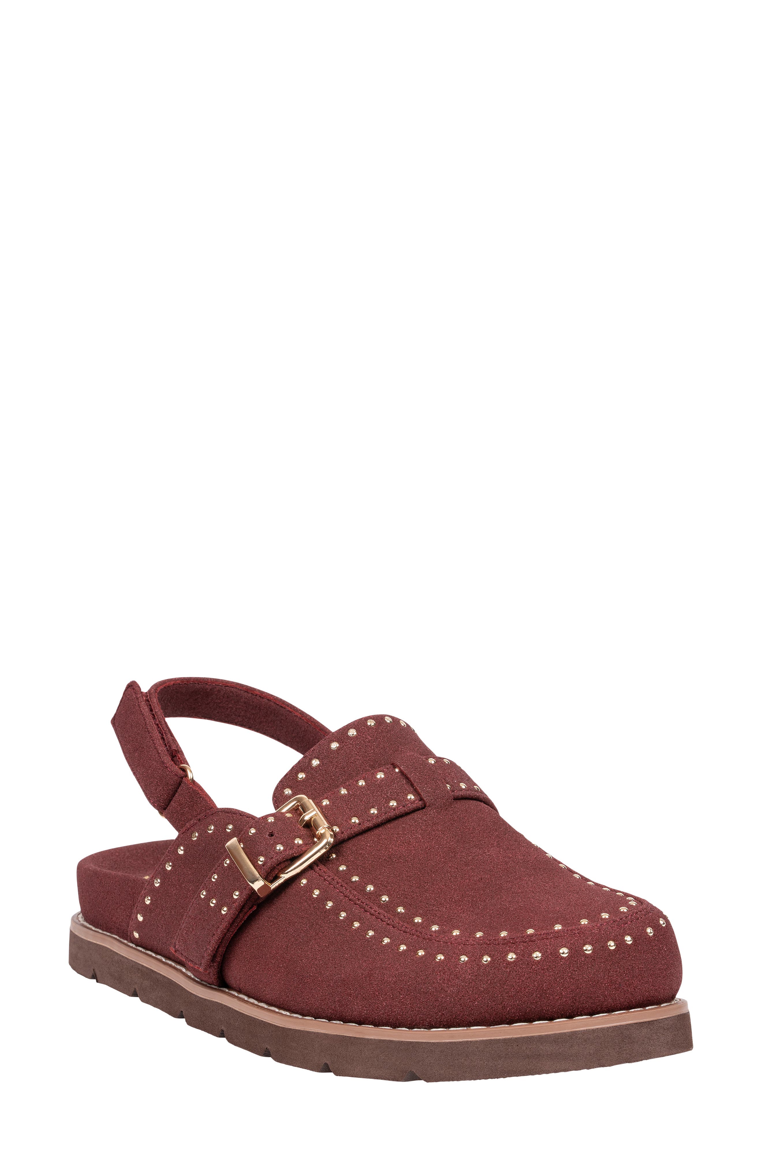 Corell Studded Faux Leather Slingback Clog