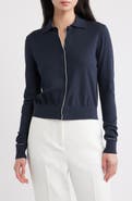 Vince Cotton & Cashmere Blend Tipped Cardigan