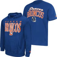 STARTER Men's Starter Royal Denver Broncos Vintage Logo Hoodie & T-Shirt Combo Pack