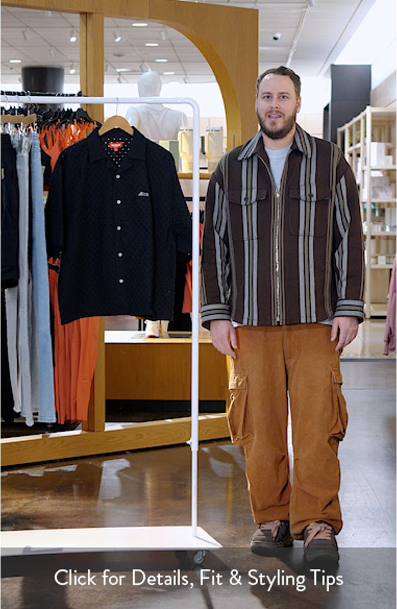 Mega Crop Cotton Pointelle Camp Shirt, sales video thumbnail