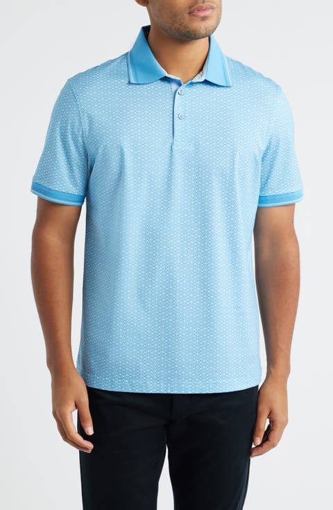 Vance OoohCotton® Geo Print Polo