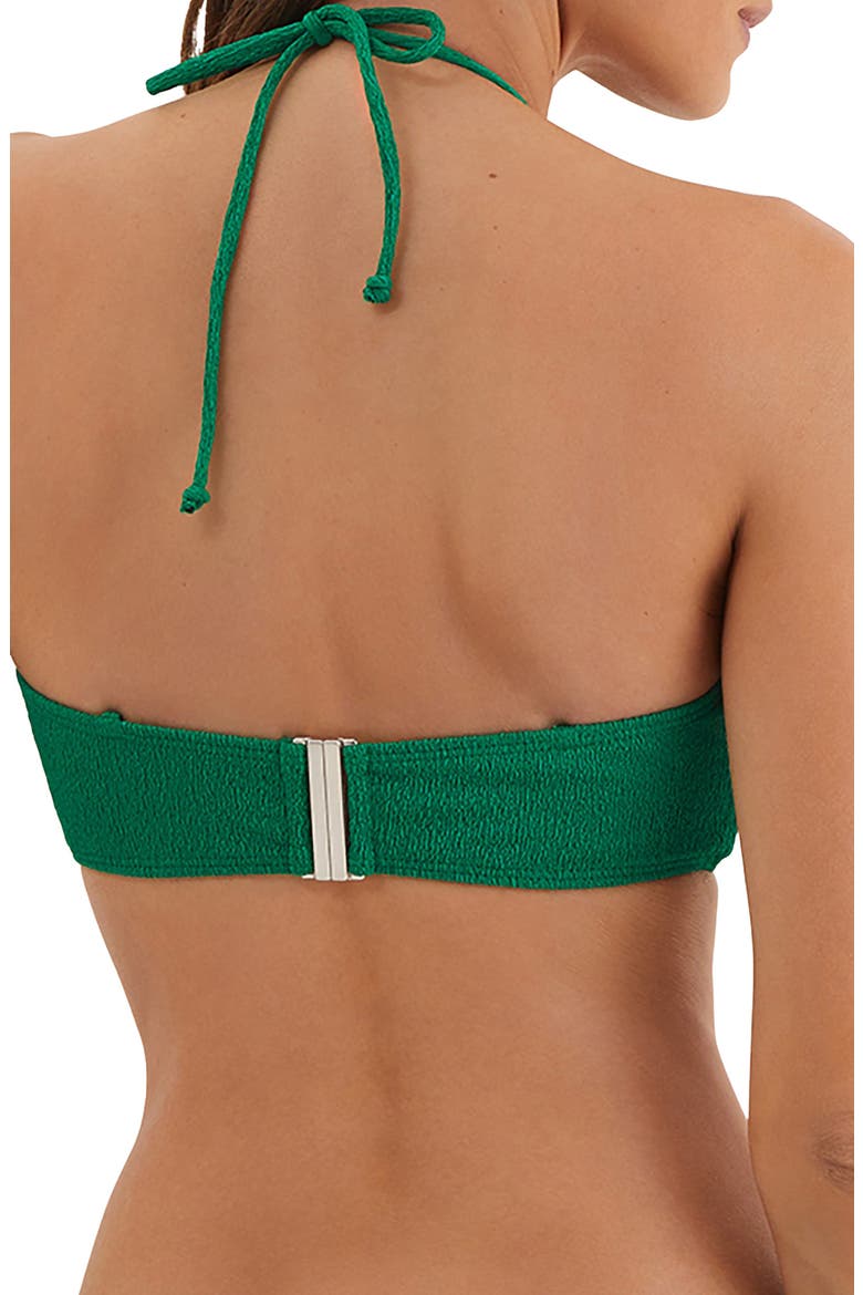 Firenze Sami Halter Tie Bandeau Bikini Top, Alternate, color, GREEN