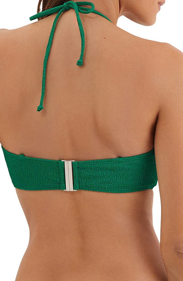 ViX Paula Hermanny Firenze Sami Halter Tie Bandeau Bikini Top, Alternate, color, Green