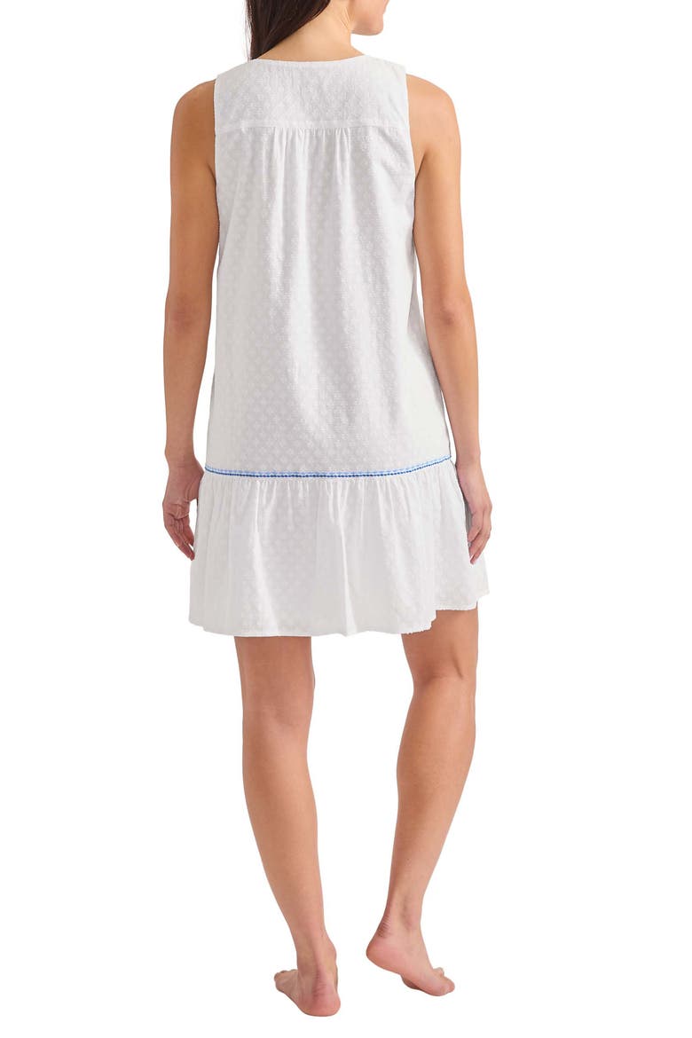 Clip Dot Cotton Cover-Up Dress, Alternate, color, WHITE