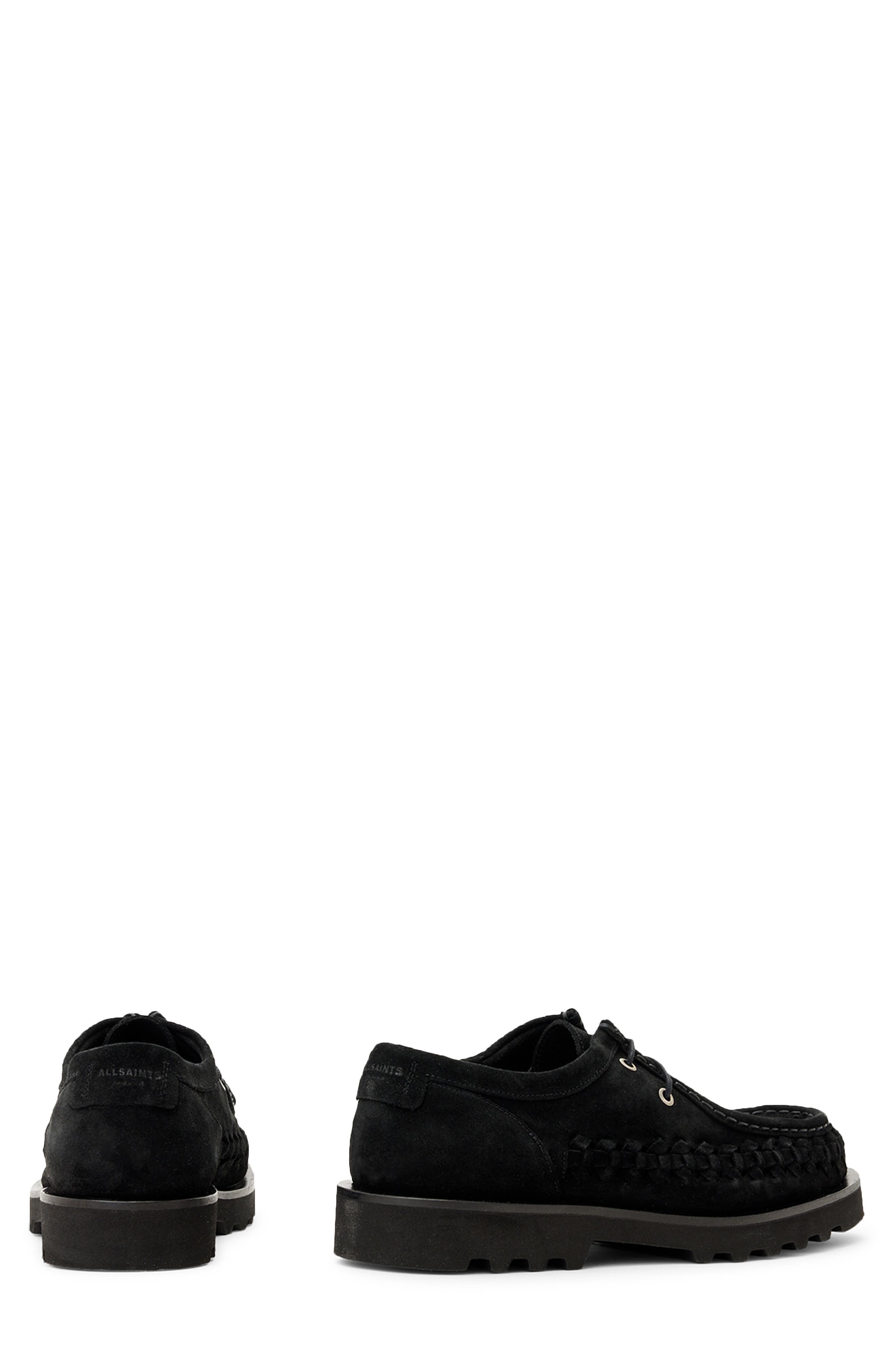 AllSaints Skiff Boat Shoe, Alternate, color, Black