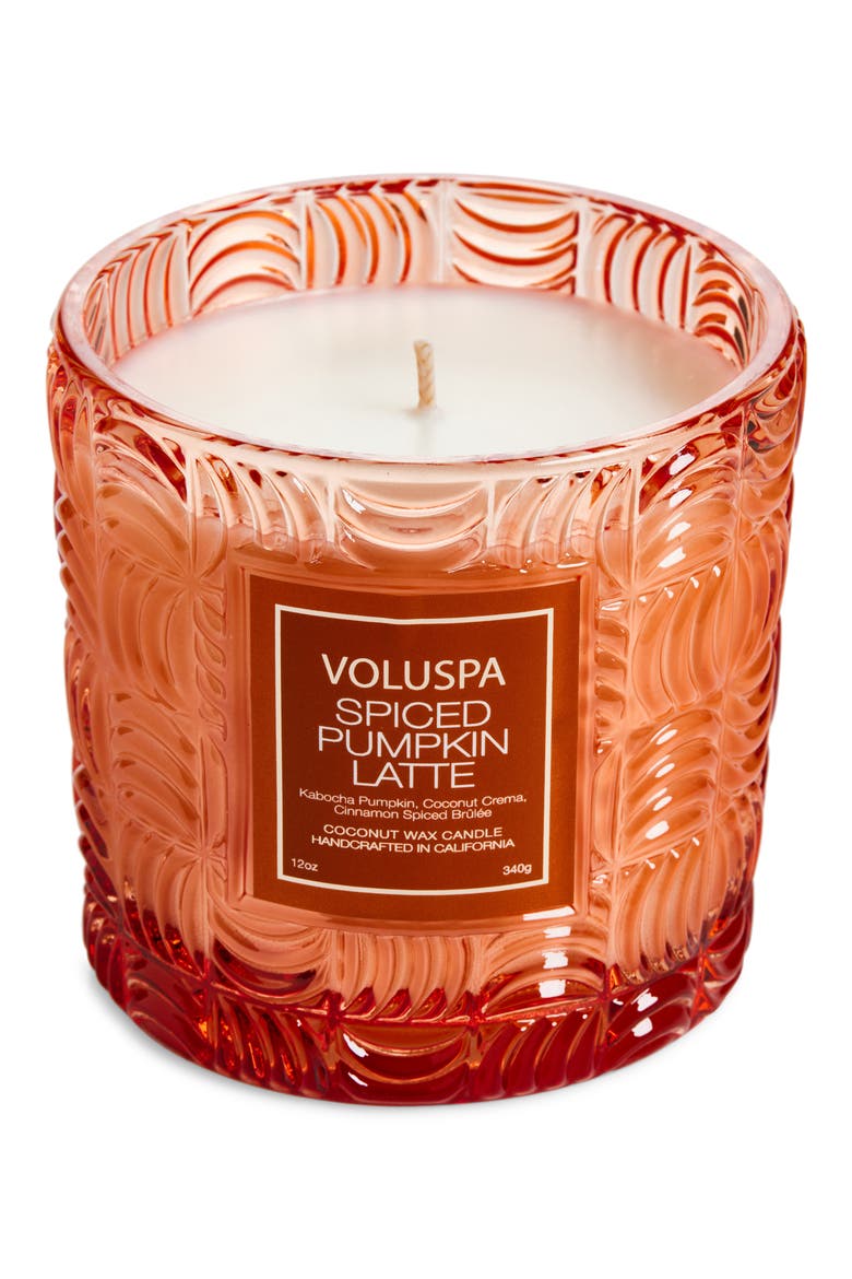 Spiced Pumpkin Latte Classic Candle, Main, color, ORANGE