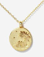 Little Sky Stone Gold Birth Flower Necklace