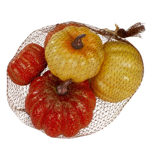 Northlight Set Of 5 Artificial Fall Harvest Pumpkins Decorations In Multi