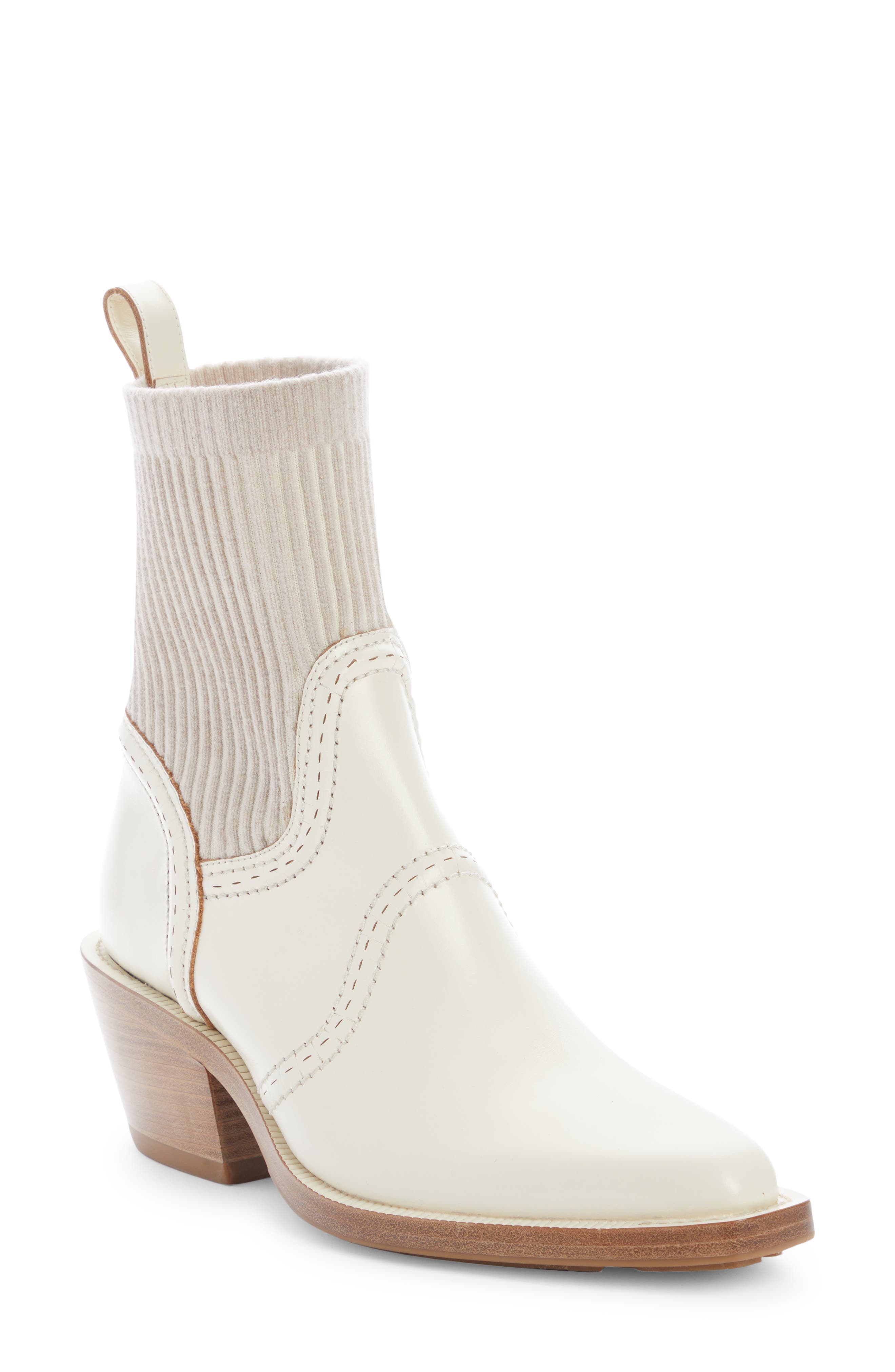 Chloé Nellie Western Sock Bootie, Main, color, 