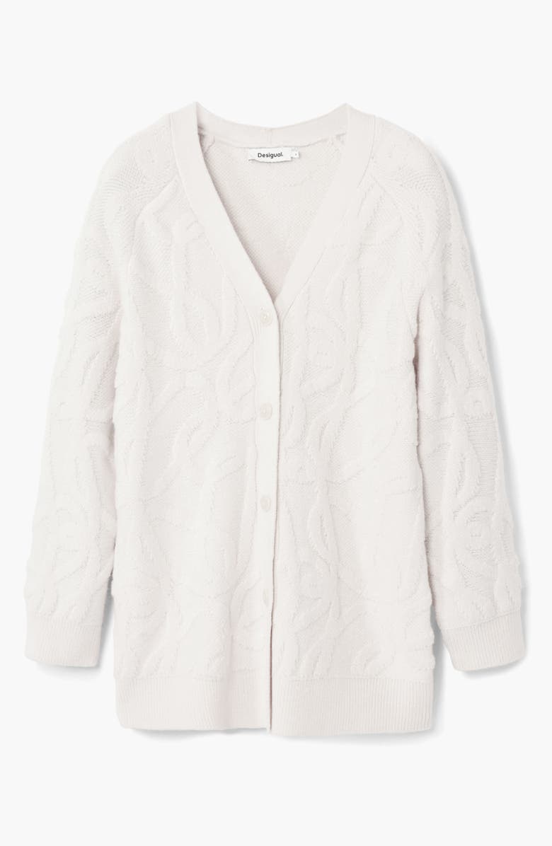 Desigual Montreal Jacquard Longline Cardigan, Alternate, color,