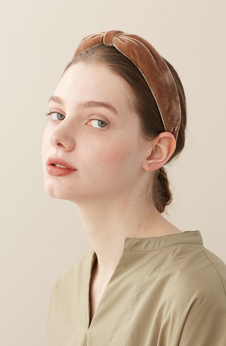 Alexandre de Paris Velvet Headband, Alternate, color,