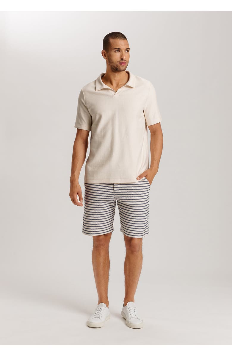 Hanro Loungy Summer V-Neck Shirt, Alternate, color, Warm Sand