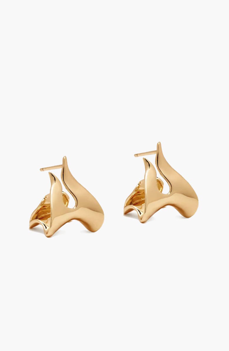 YOJ Claw Double Hoop Earrings in Gold, Main, color, Gold
