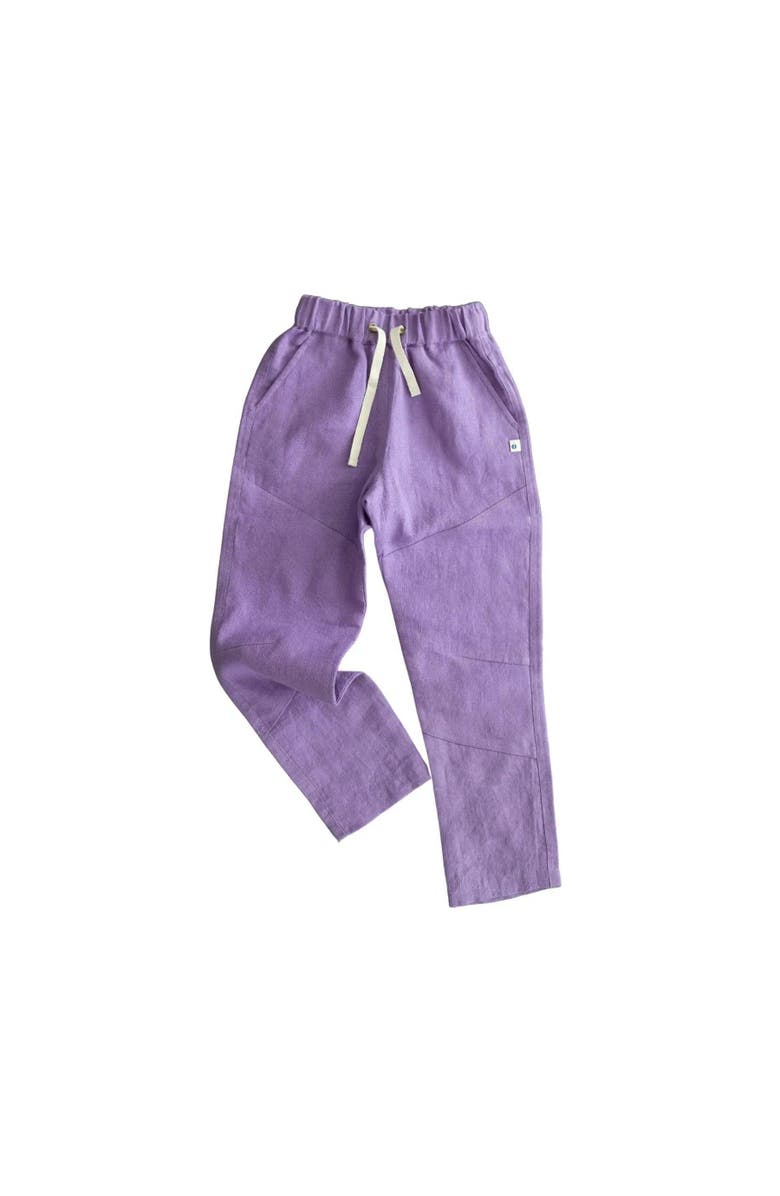 Jackalo Kids’ Organic-Dyed Linen Pants, Main, color, Lilac